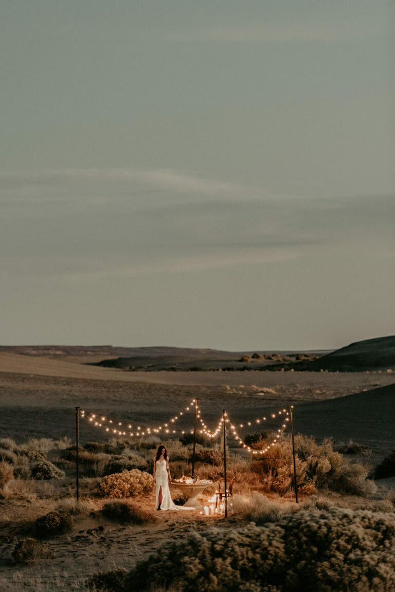 Oregon dark and moody elopement near Bend Oregon