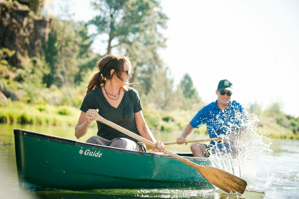 Canoe in the Deschutes