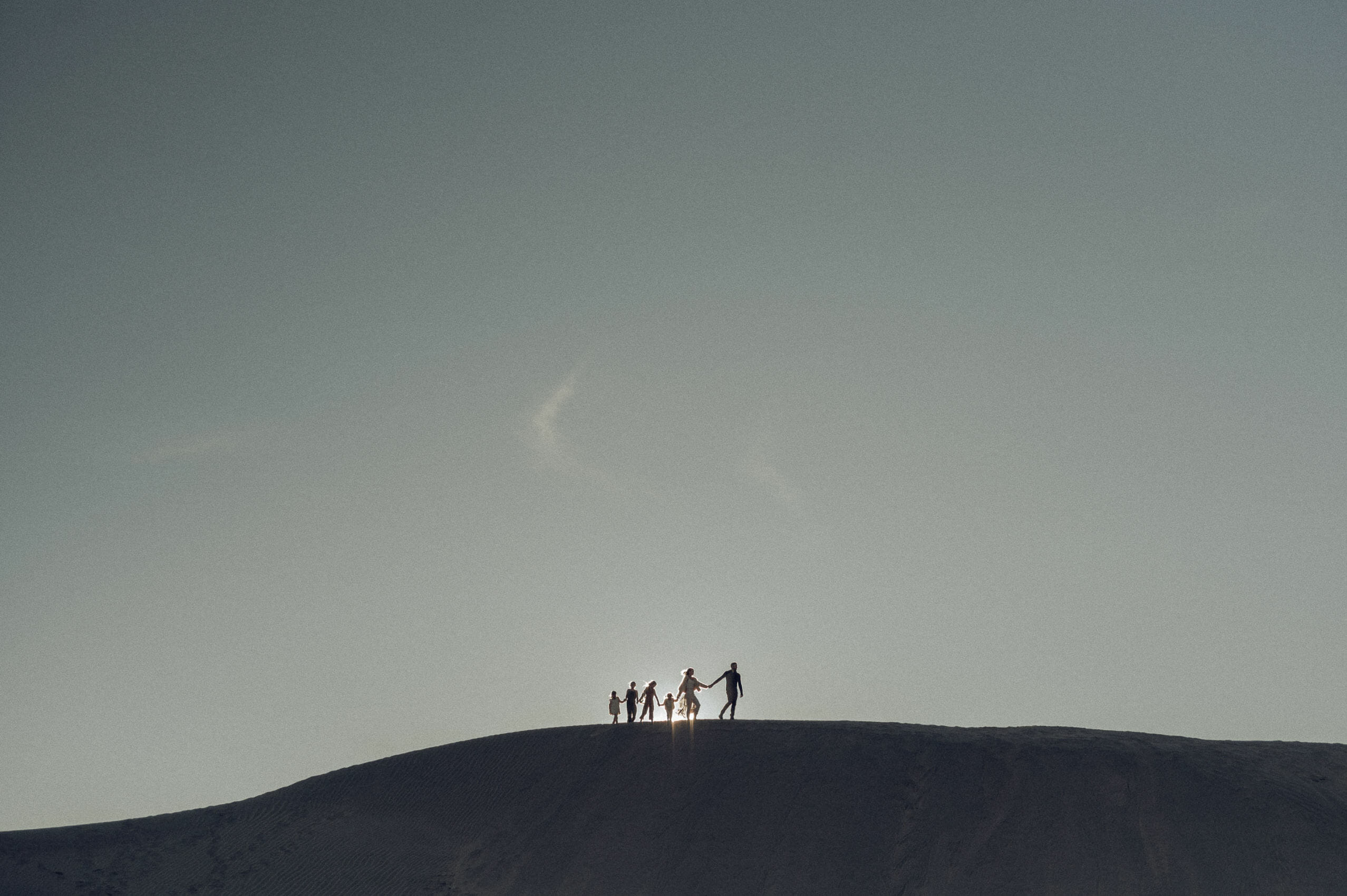 family photos on a dune