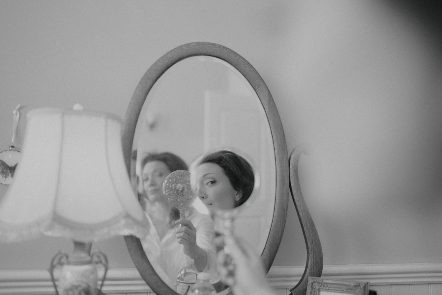 bride's reflection