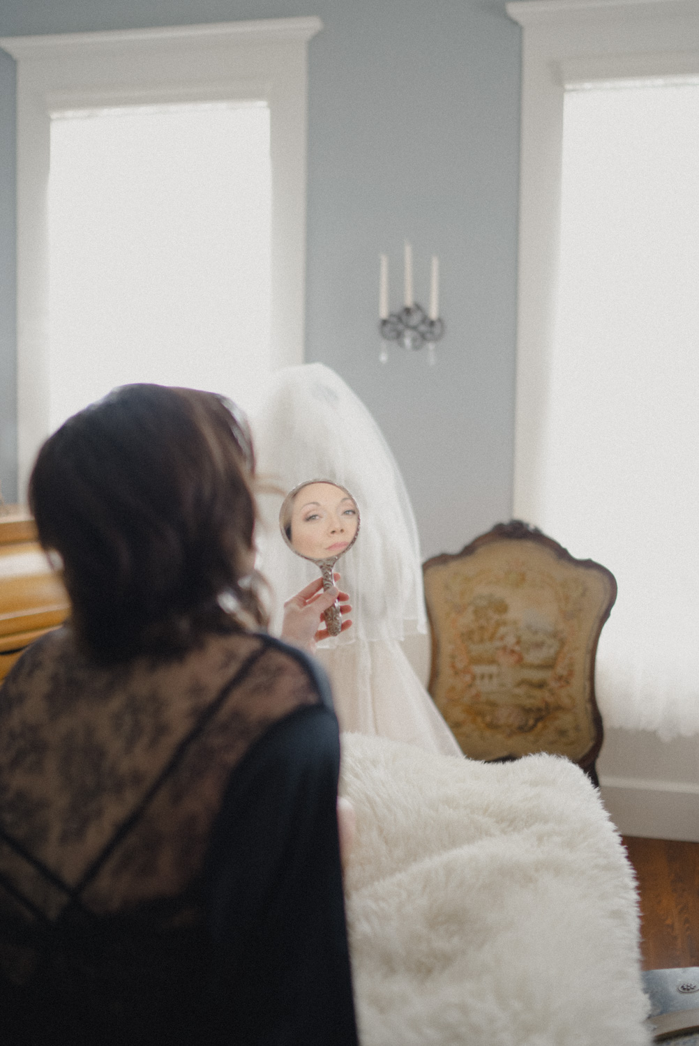 bridal room reflection