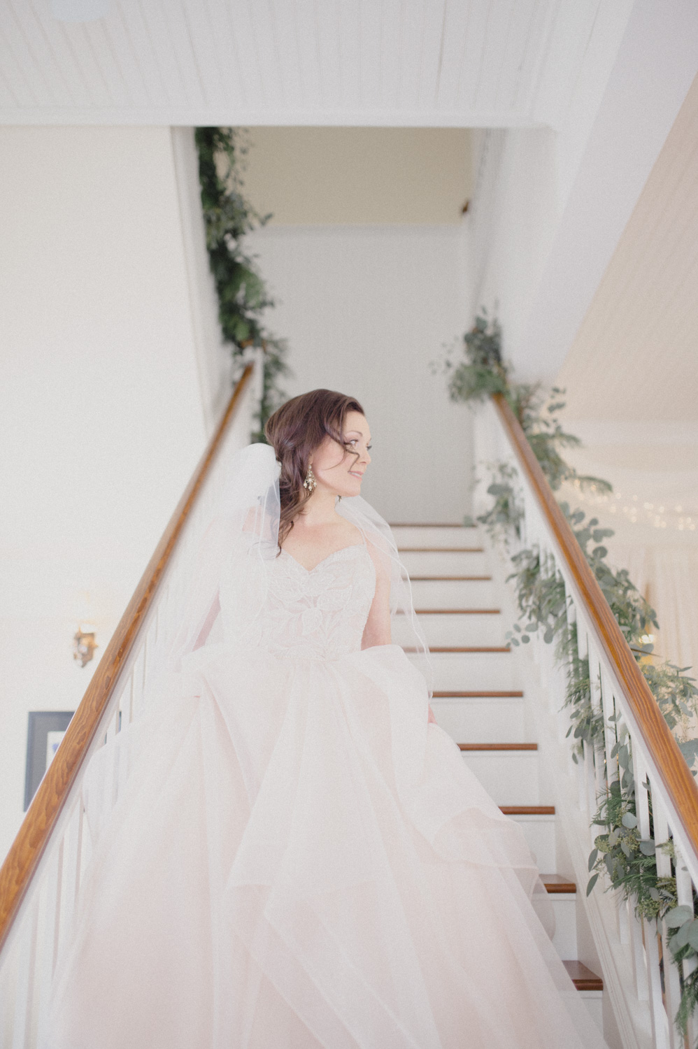 bride on stairs