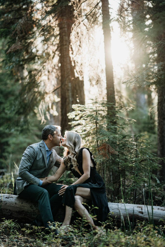 fun and romantic engagement session in bend Oregon 