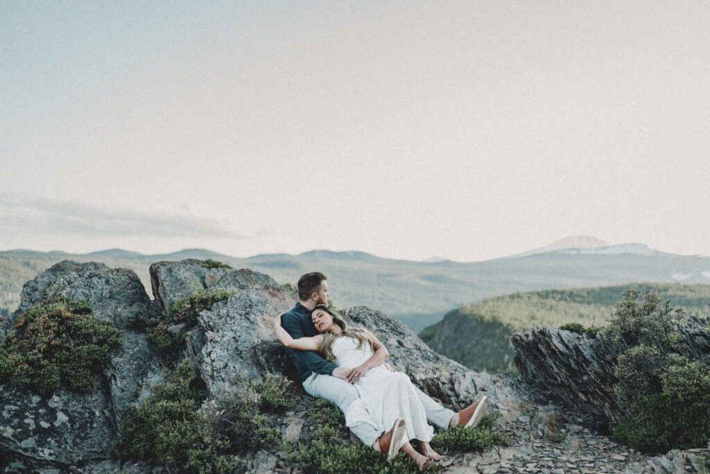 a couple laying down during a