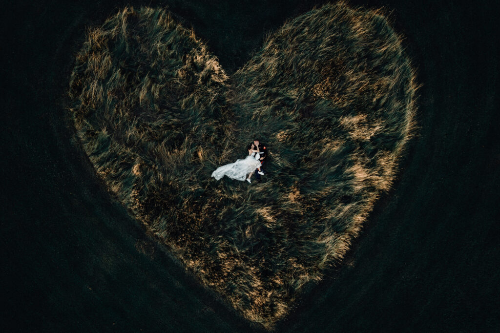 Bend oregon drone wedding photography